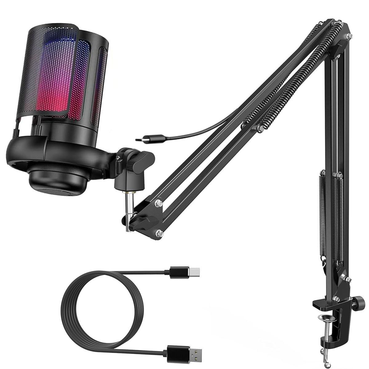 ميكرفون ألعاب RGB ميكرفون كوندينسر 